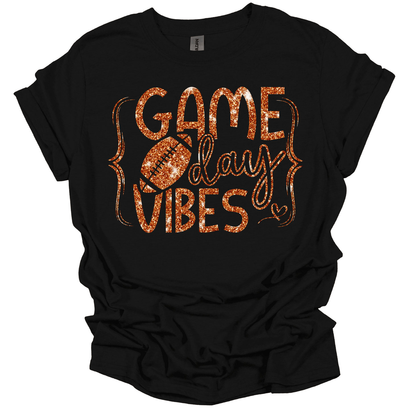 Game Day Vibes - Faux Glitter Football Edition