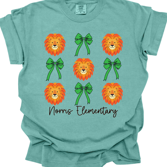 Norris Lions & Bows Comfort Colors T-Shirt | Adult Only