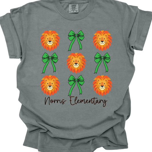 Norris Lions & Bows Comfort Colors T-Shirt | Adult Only