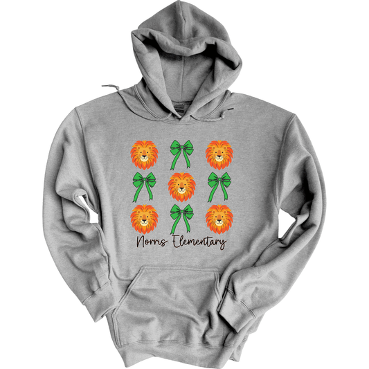 Norris Lions & Bows Hoodie Sweatshirt | Youth & Adult
