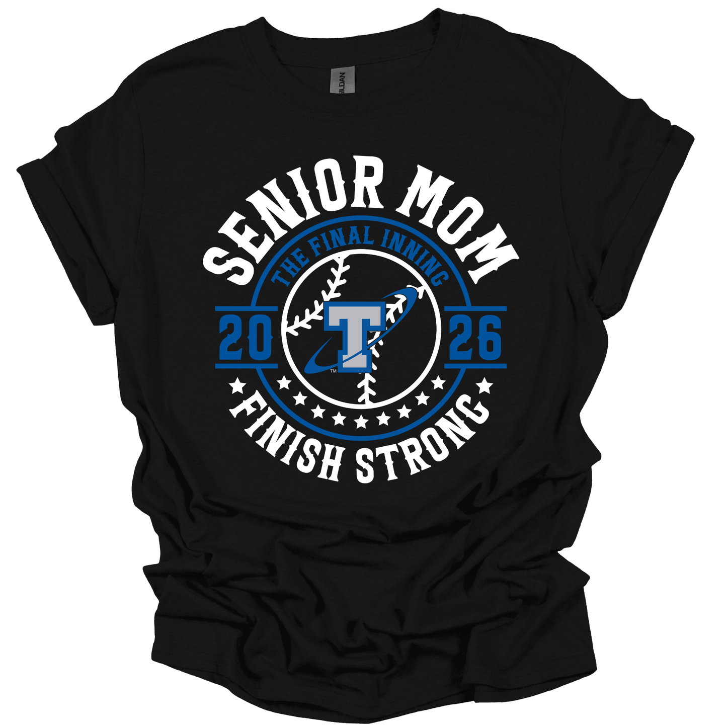 Papillion South Titans Senior Mom 2026 – Finish Strong Tee