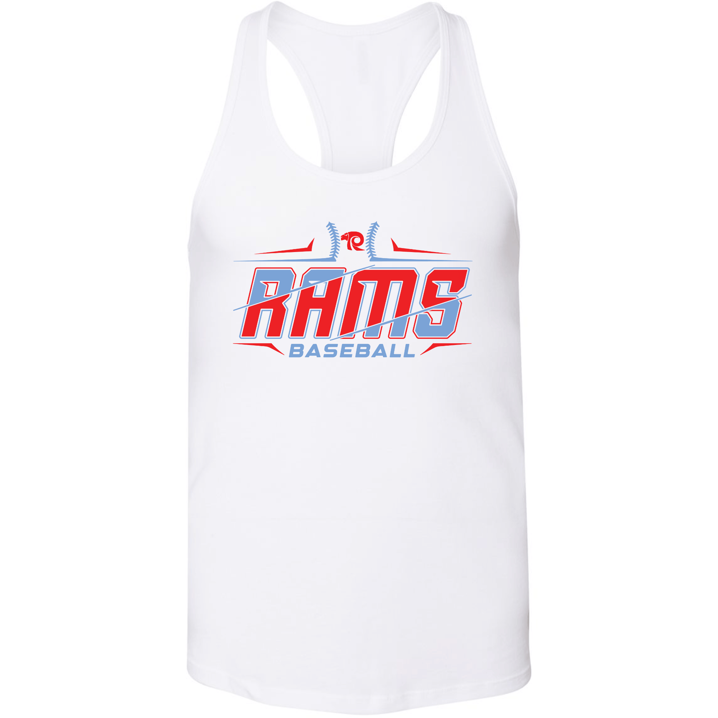 Ralston Rams Baseball Slashed Jersey Tanktop - Bella+Canvas