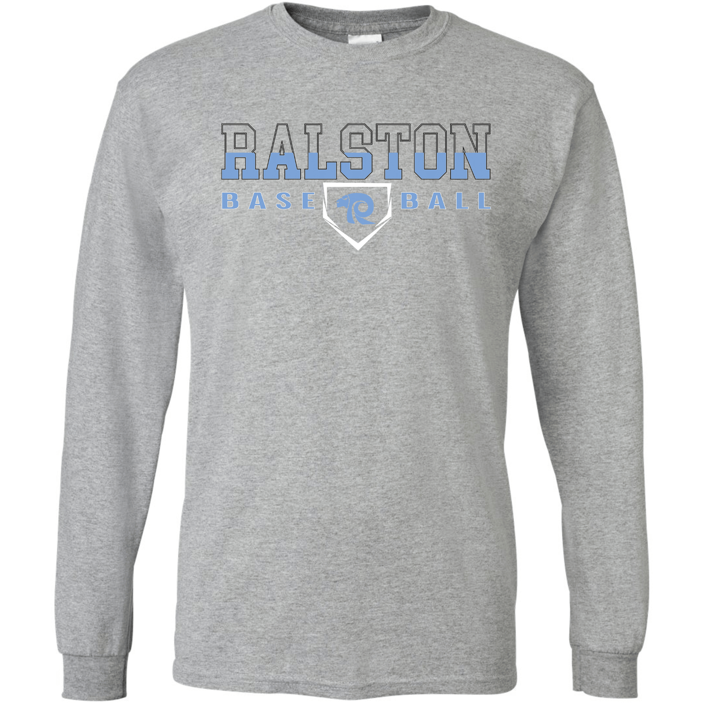 Ralston Rams Baseball Split Block Apparel Long Sleeve T-Shirt