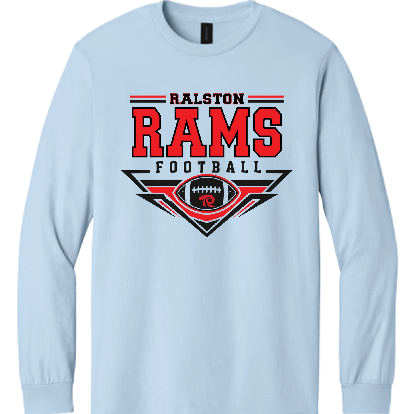 Rams Football Badge - Adult Unisex Cotton Long Sleeve T-Shirt