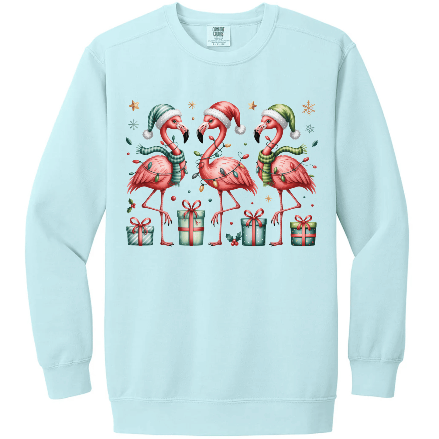 Festive Christmas Flamingos