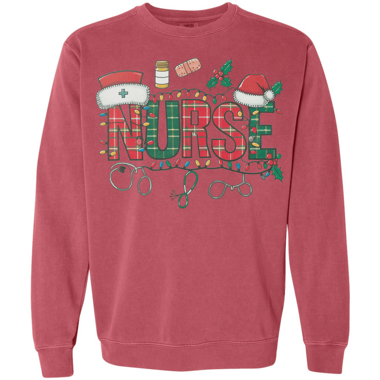 Christmas Nurse Plaid Lights