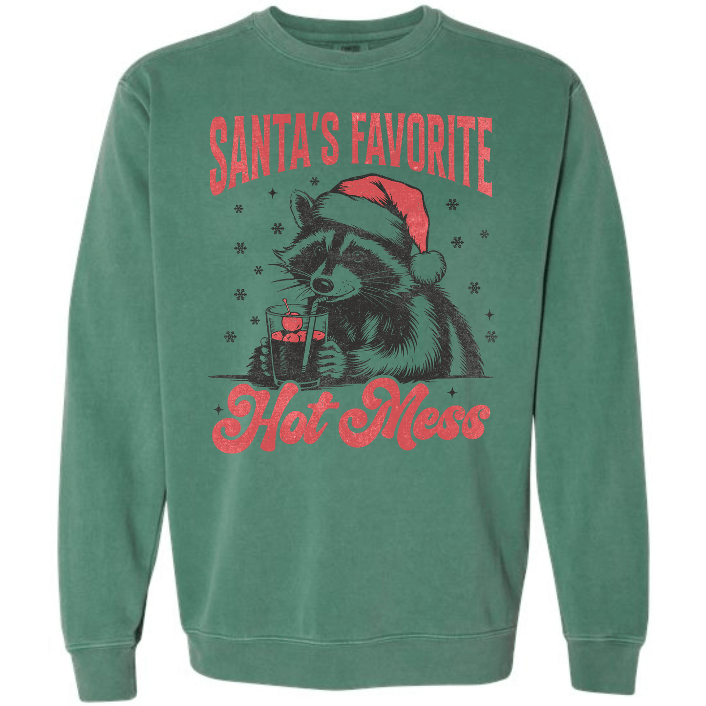 Santa's Favorite Hot Mess Christmas Raccoon