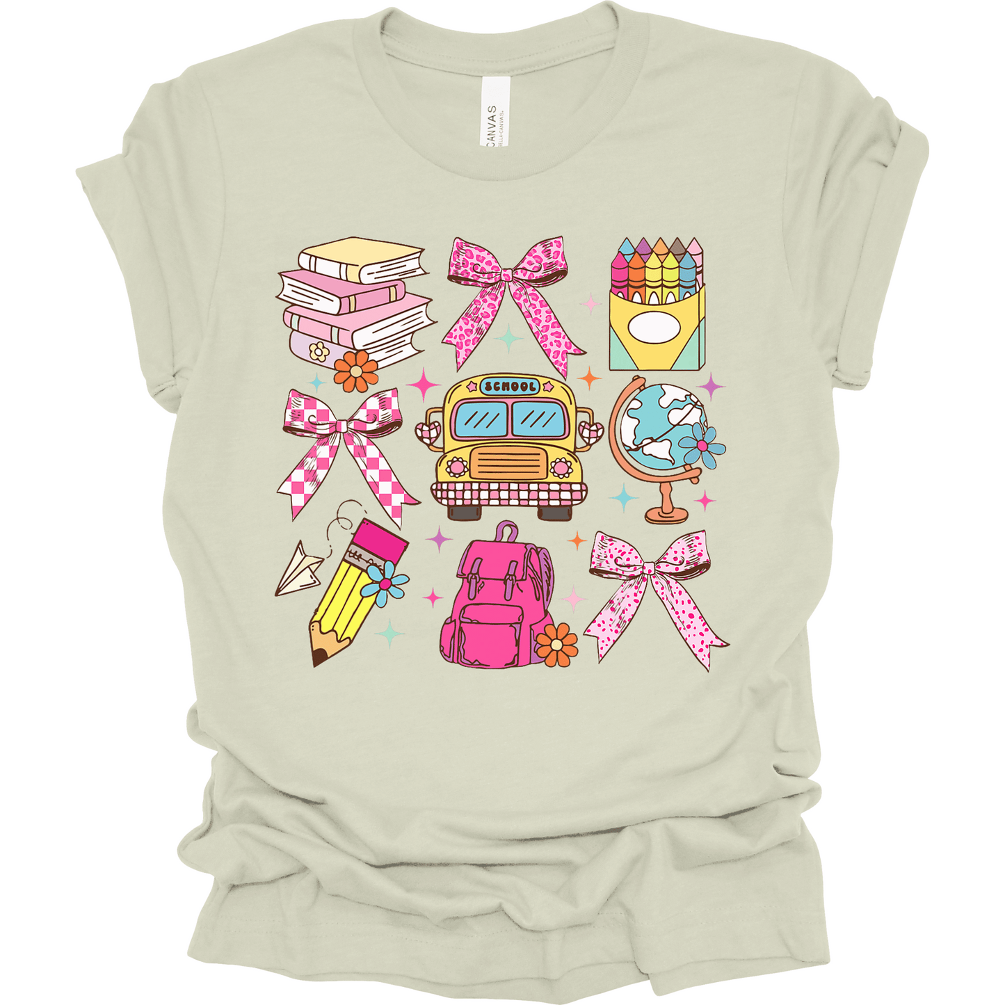Coquette Bows and Books School Tee | Youth & Adult