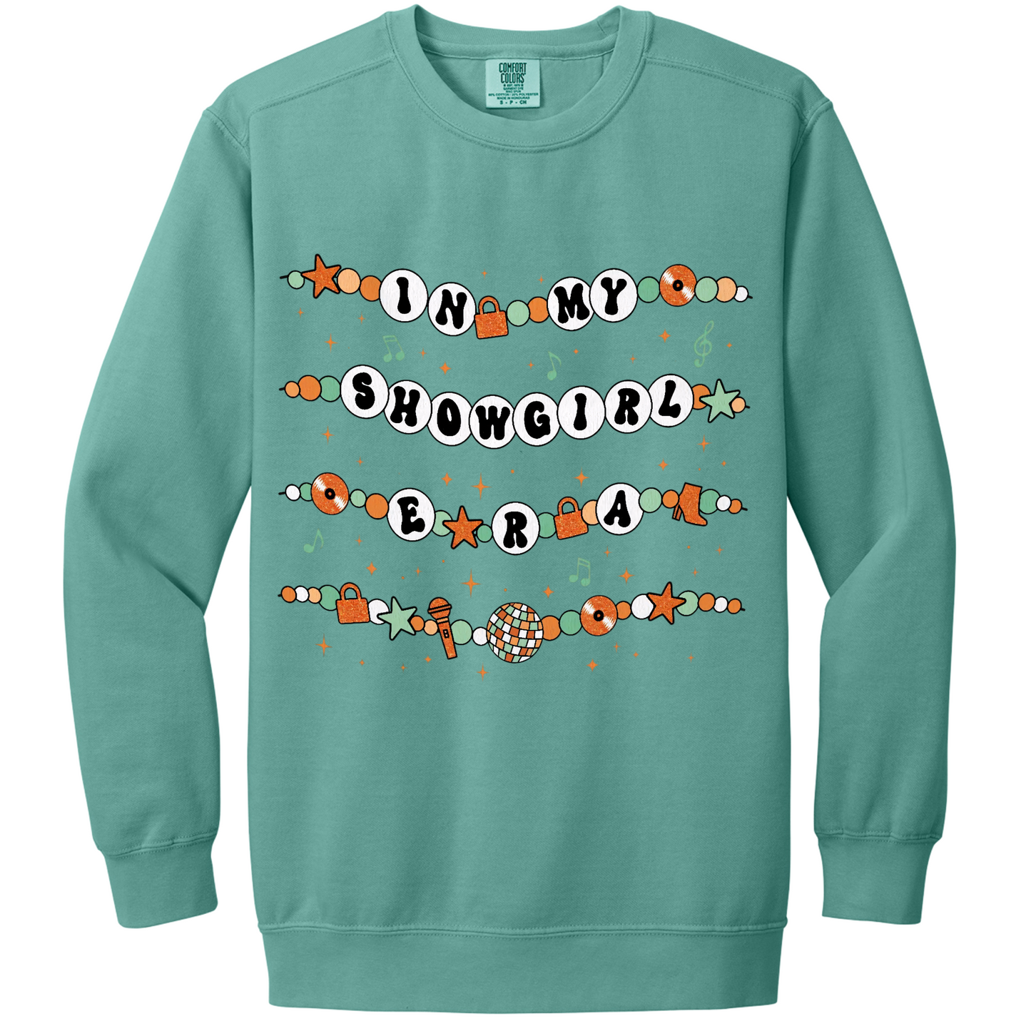 Showgirl Era Friendship Bracelet Crewneck Sweatshirt | Adult (Comfort Colors)