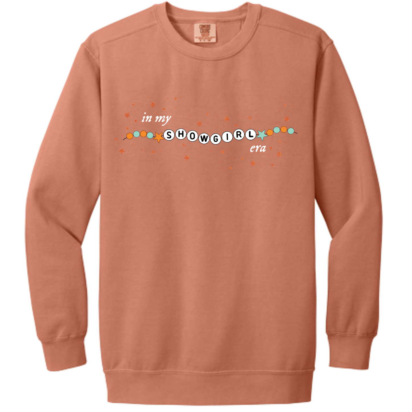 In My Showgirl Era Friendship Bracelet Crewneck Sweatshirt | Adult (Comfort Colors)