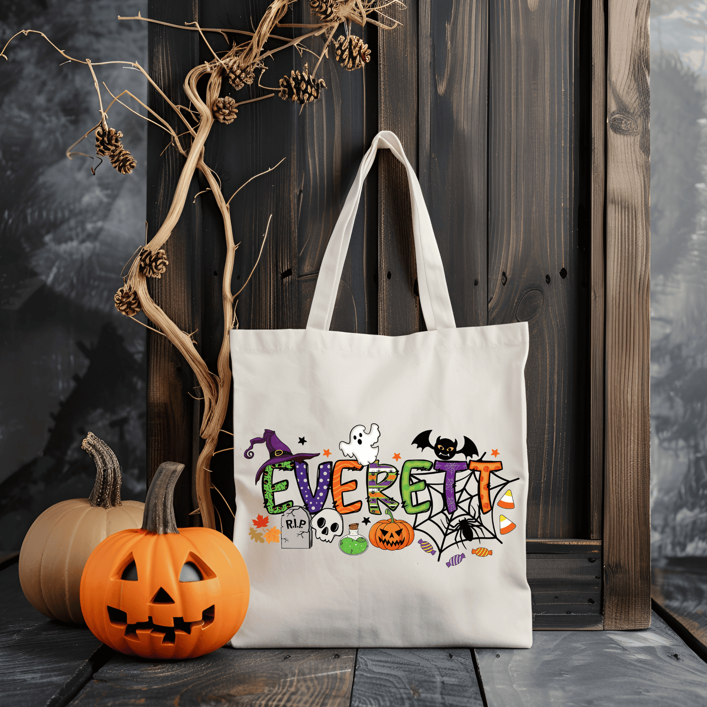 Personalized Halloween Tote Bag