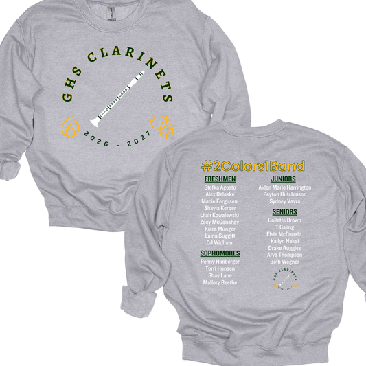 2026-2027 Gretna High School - Clarinets | Crewneck Sweatshirt