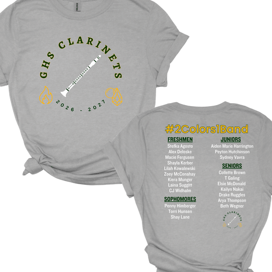 2026-2027 Gretna High School - Clarinets | T-Shirt