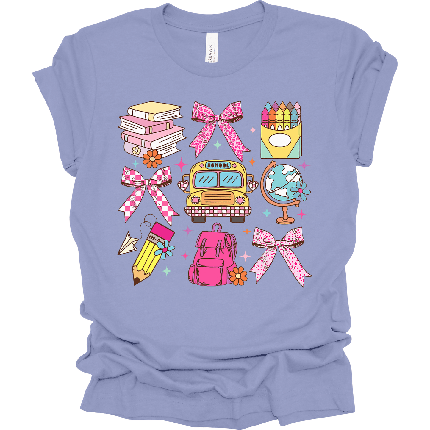 Coquette Bows and Books School Tee | Youth & Adult