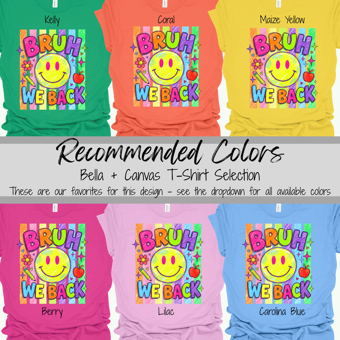 Bruh, We Back | Color Pop Teacher Tee
