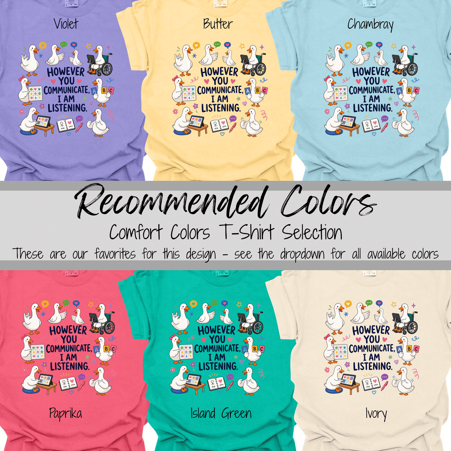 Speech Therapy | However You Communicate I Am Listening Graphic Tee