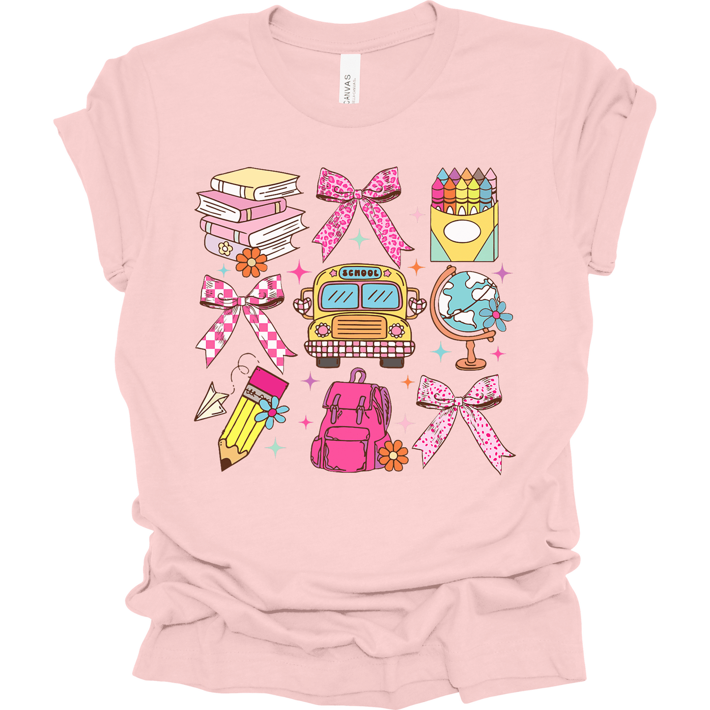 Coquette Bows and Books School Tee | Youth & Adult