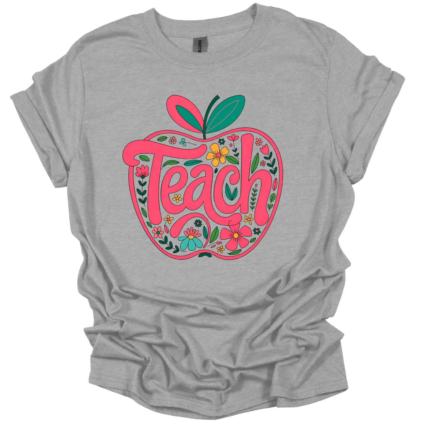 Floral Teach Apple Tee