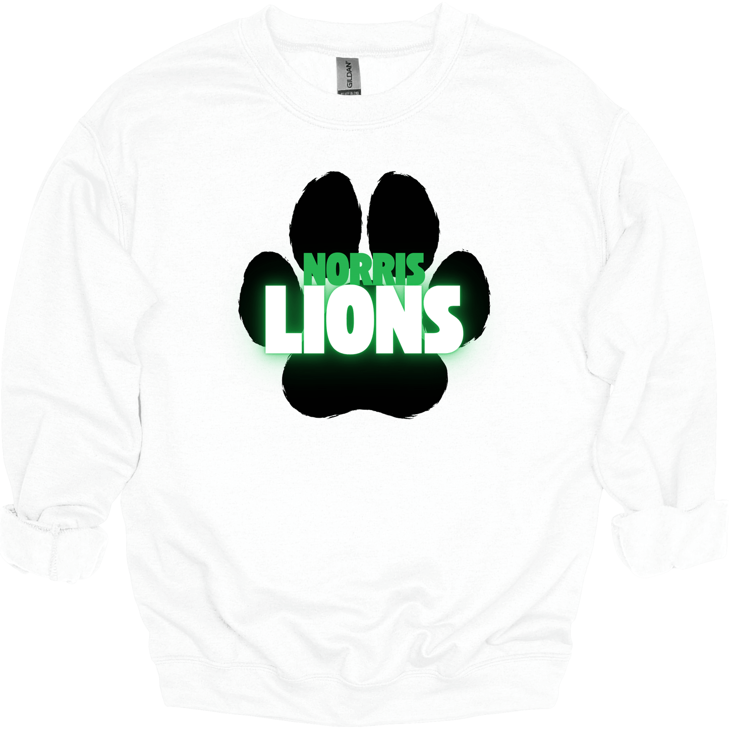 Neon Paw Print Crewneck Sweatshirt | Youth & Adult