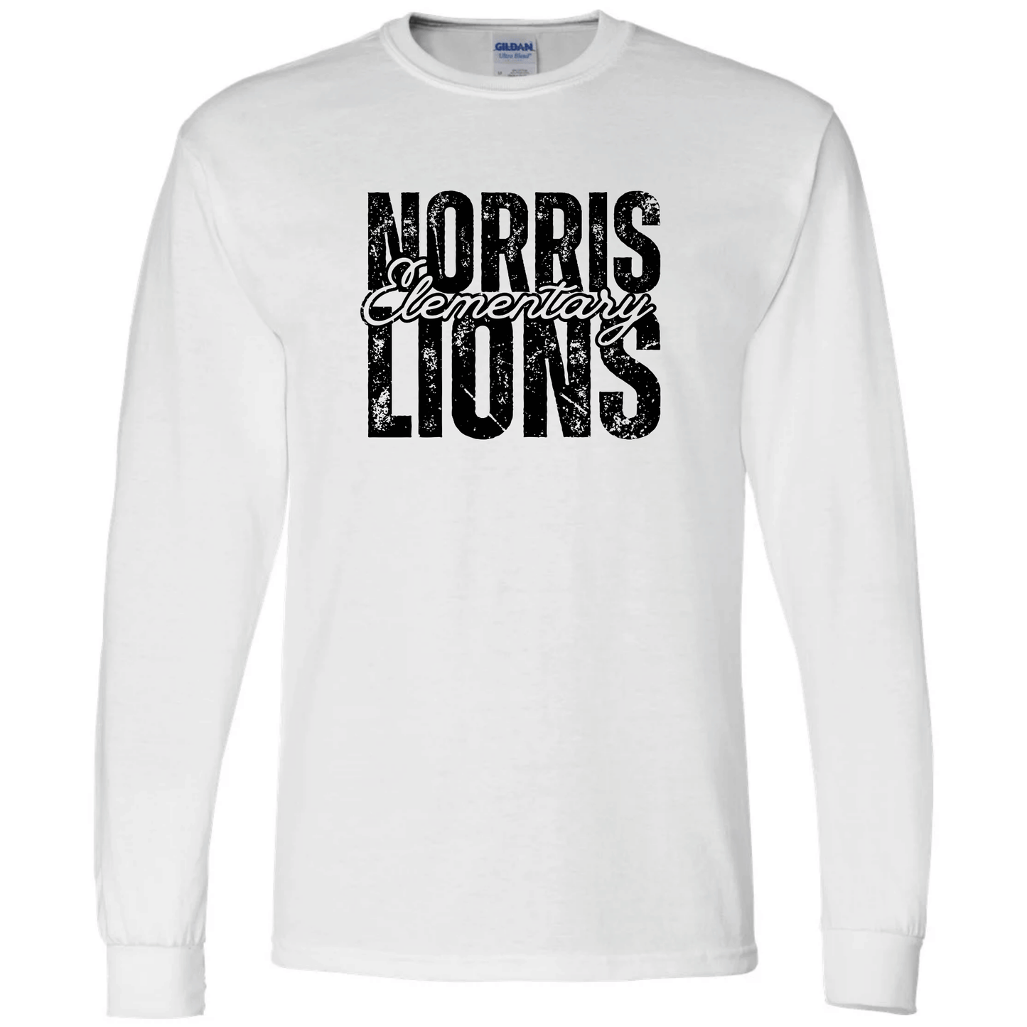 Norris Elementary Lions Grunge Long Sleeve T-Shirt | Youth & Adult