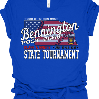 Bennington Post 266 State Baseball | YOUTH Short Sleeve Cotton T-Shirt