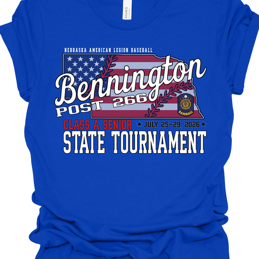 Bennington Post 266 State Baseball | YOUTH Short Sleeve Cotton T-Shirt