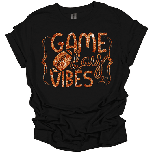 Game Day Vibes - Faux Glitter Football Edition