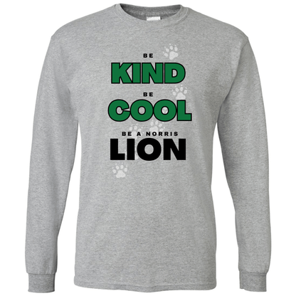 Be Kind, Cool, Lion Long Sleeve T-Shirt | Youth & Adult