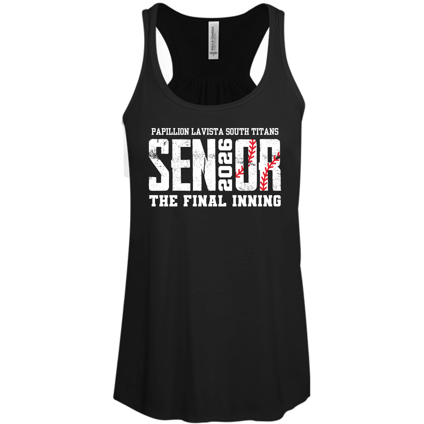 Papillion South Titans Senior 2026 Baseball Flowy Tanktop – Bella+Canvas – The Final Inning