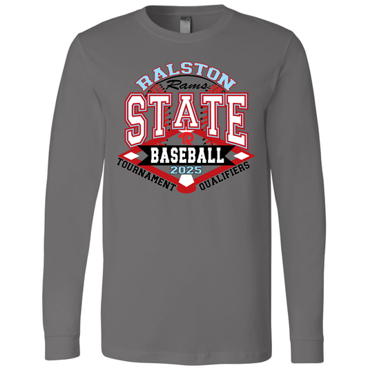 Ralston State Baseball / Bella + Canvas Unisex Jersey Cotton (Adult) / Long Sleeve