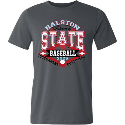 Ralston State Baseball / Bella + Canvas Unisex Jersey Cotton (Youth & Adult) / Short Sleeve