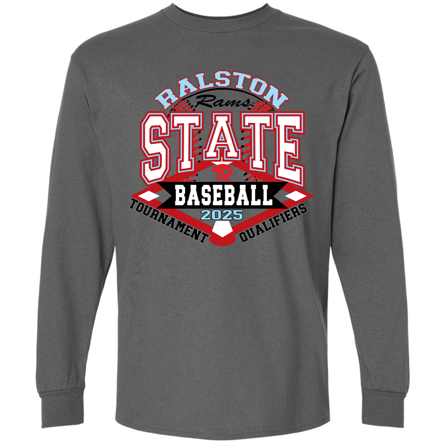 Ralston State Baseball / Gildan Unisex Heavy Cotton (Adult) / Long Sleeve