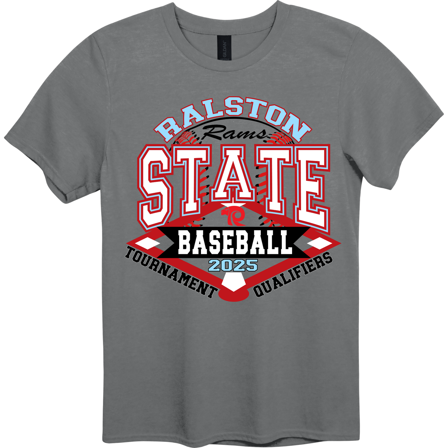 Ralston State Baseball / Gildan Unisex Softstyle Cotton (Youth & Adult) / Short Sleeve