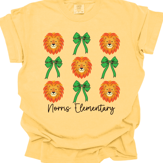 Norris Lions & Bows Comfort Colors T-Shirt | Adult Only
