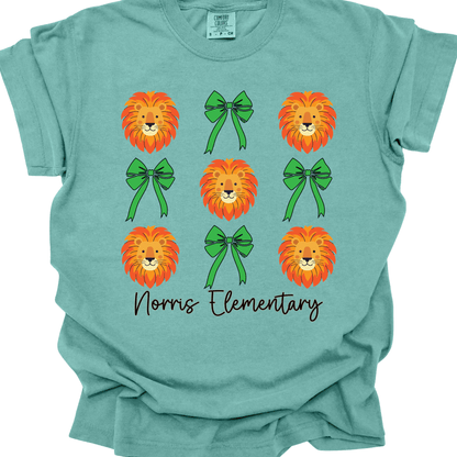 Norris Lions & Bows Comfort Colors T-Shirt | Adult Only