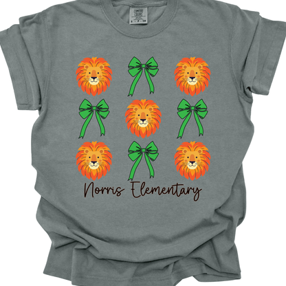 Norris Lions & Bows Comfort Colors T-Shirt | Adult Only