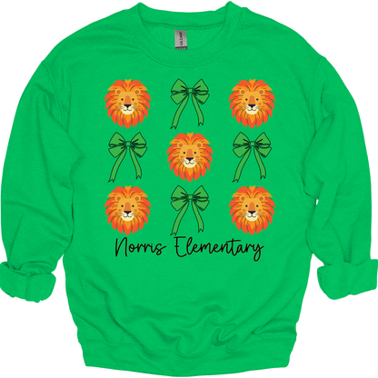 Norris Lions & Bows Crewneck Sweatshirt | Youth & Adult