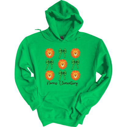 Norris Lions & Bows Hoodie Sweatshirt | Youth & Adult