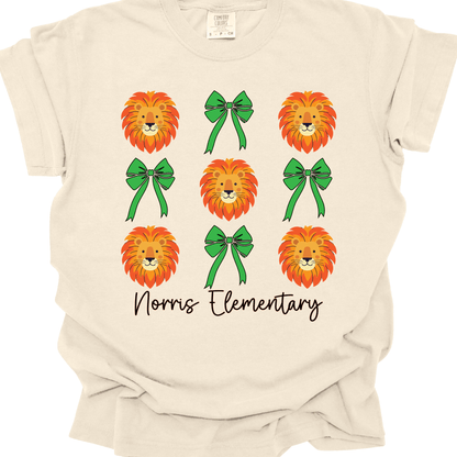 Norris Lions & Bows Comfort Colors T-Shirt | Adult Only