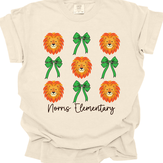 Norris Lions & Bows Comfort Colors T-Shirt | Adult Only