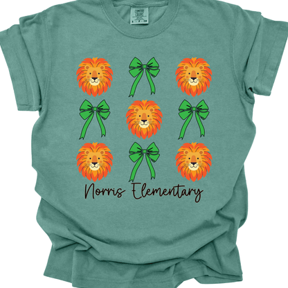 Norris Lions & Bows Comfort Colors T-Shirt | Adult Only
