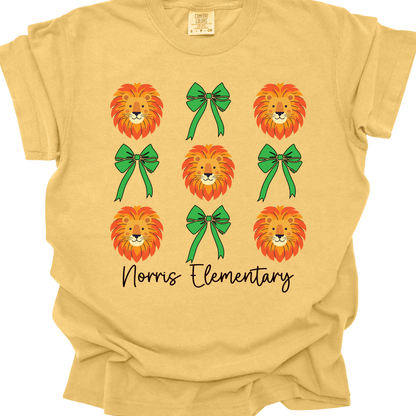 Norris Lions & Bows Comfort Colors T-Shirt | Adult Only