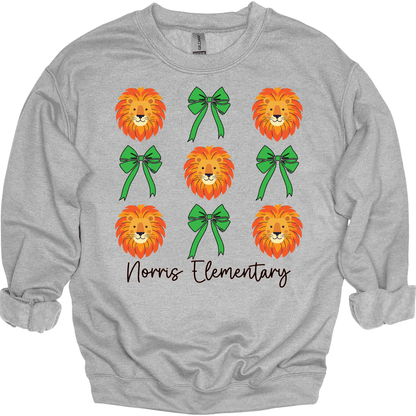 Norris Lions & Bows Crewneck Sweatshirt | Youth & Adult