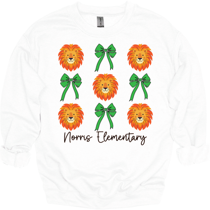 Norris Lions & Bows Crewneck Sweatshirt | Youth & Adult
