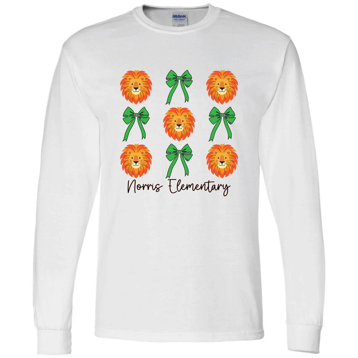 Norris Lions & Bows Long Sleeve T-Shirt | Youth & Adult