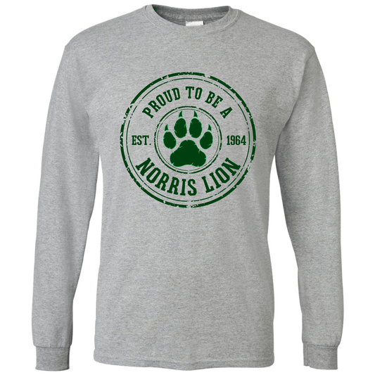 Norris Vintage Stamp Long Sleeve T-Shirt | Youth & Adult