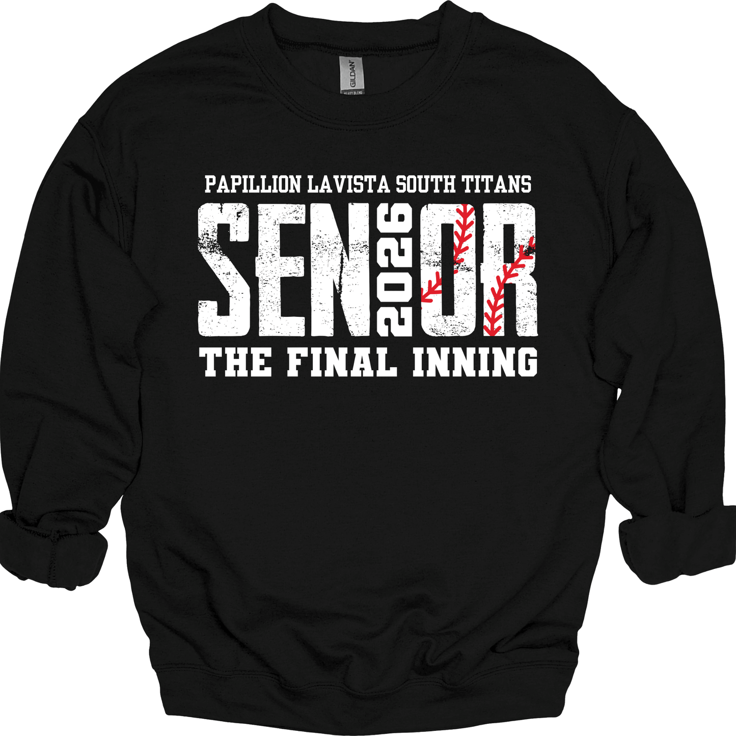 Papillion South Titans Senior 2026 Baseball Crewneck Sweatshirt – The Final Inning