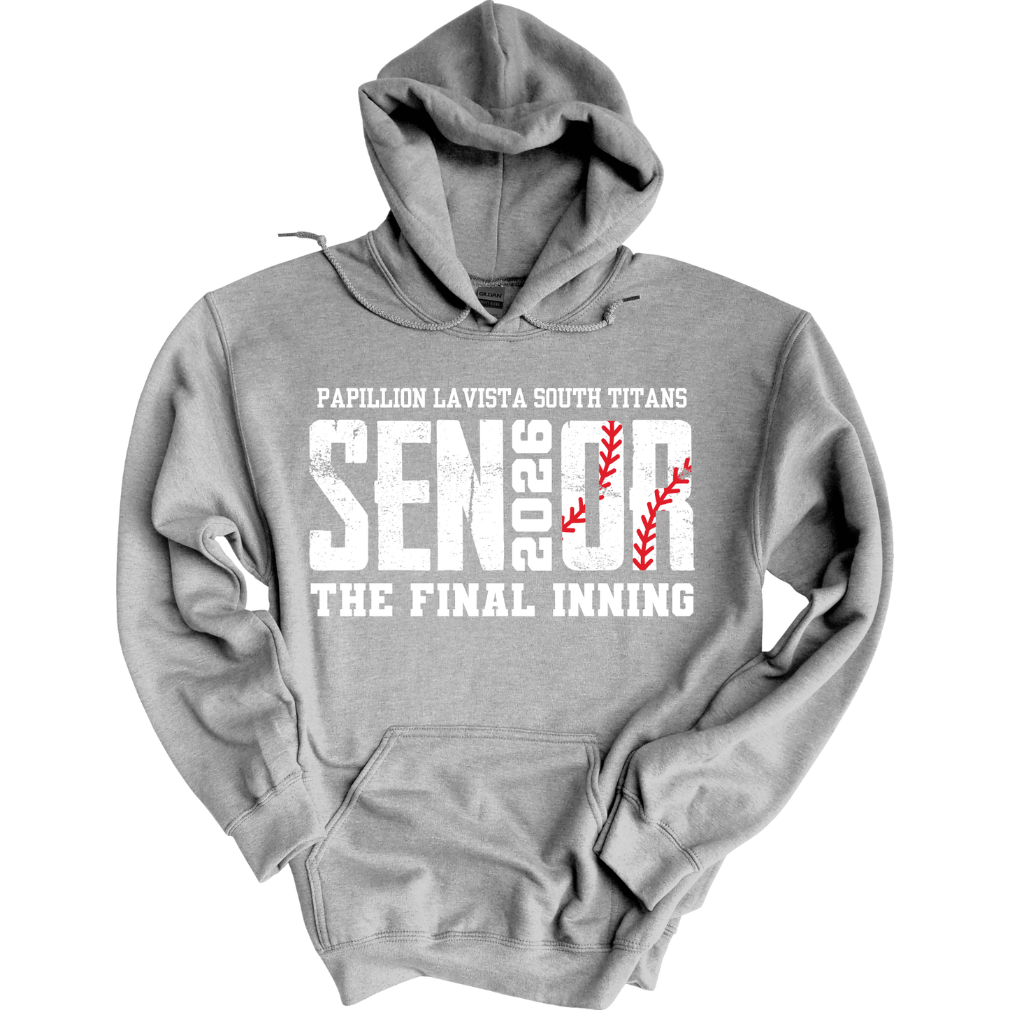 Papillion South Titans Senior 2026 Baseball Hoodie Sweatshirt – The Final Inning