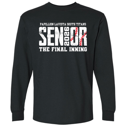 Papillion South Titans Senior 2026 Baseball Long Sleeve T-Shirt – The Final Inning