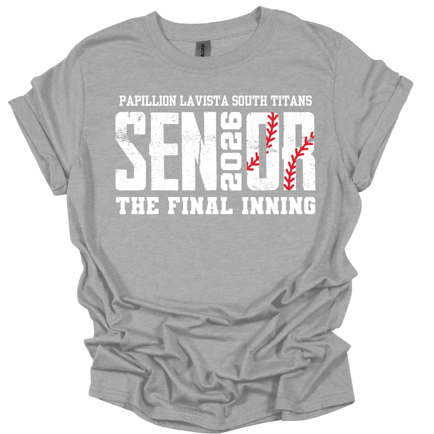 Papillion South Titans Senior 2026 Baseball Tee – The Final Inning